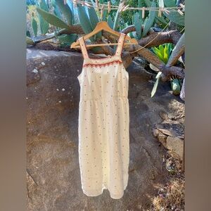 ❤️ GUC 100% Cotton Midi Lined Sun Dress
Boho Chic Dot Embroidered Red White M